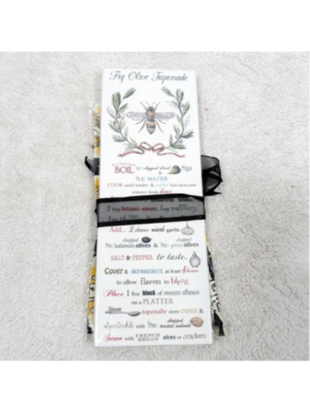 MacKenzie-Childs Queen Bee Dish Towel & Mary Lake Thompson Flour Sack Cotton NWT